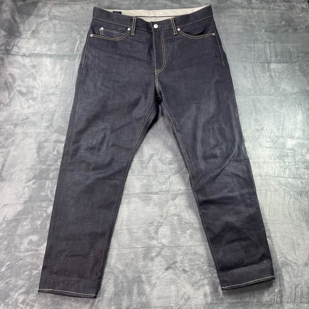 Momotaro Jeans Mens 38x30 Selvedge Blue Standard Tapered Japan Zip Fly Dark Wash